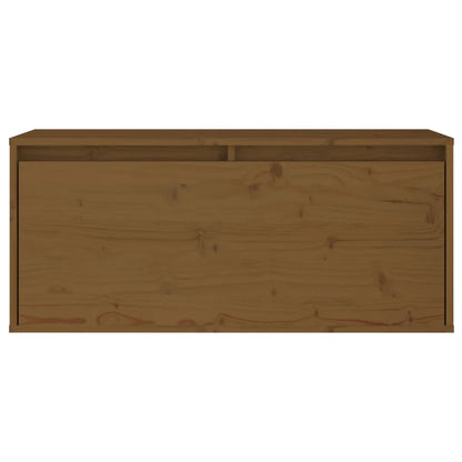 Wall Cabinet Honey Brown 80x30x35 cm Solid Wood Pine