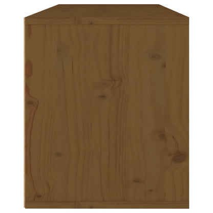 Wall Cabinet Honey Brown 80x30x35 cm Solid Wood Pine