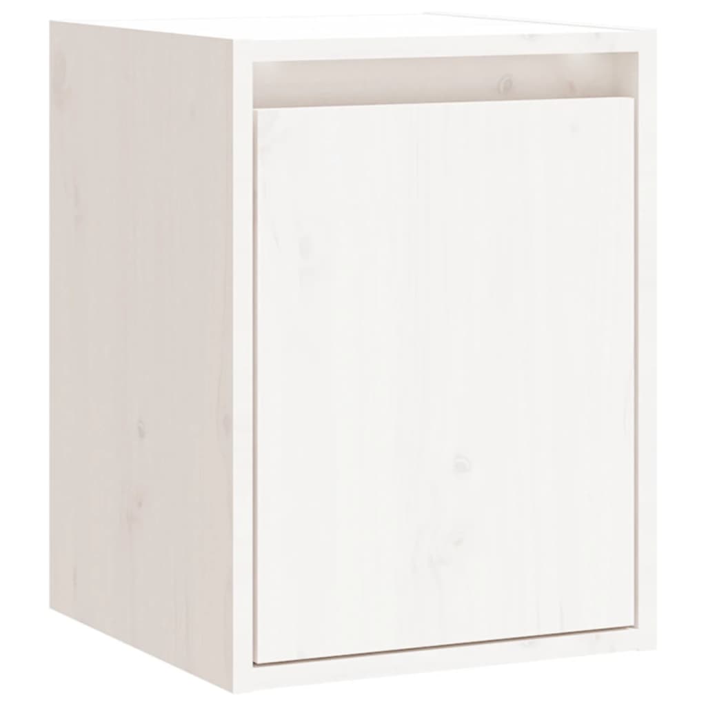 Wall Cabinet White 30x30x40 cm Solid Wood Pine