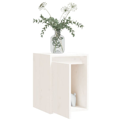 Wall Cabinet White 30x30x40 cm Solid Wood Pine