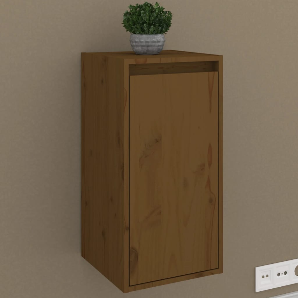 Wall Cabinets 2 pcs Honey Brown 30x30x60 cm Solid Wood Pine