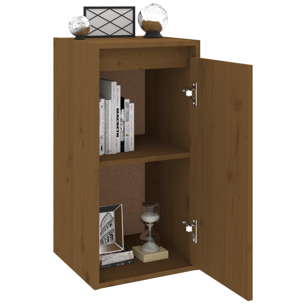 Wall Cabinets 2 pcs Honey Brown 30x30x60 cm Solid Wood Pine