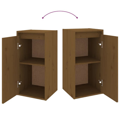 Wall Cabinets 2 pcs Honey Brown 30x30x60 cm Solid Wood Pine