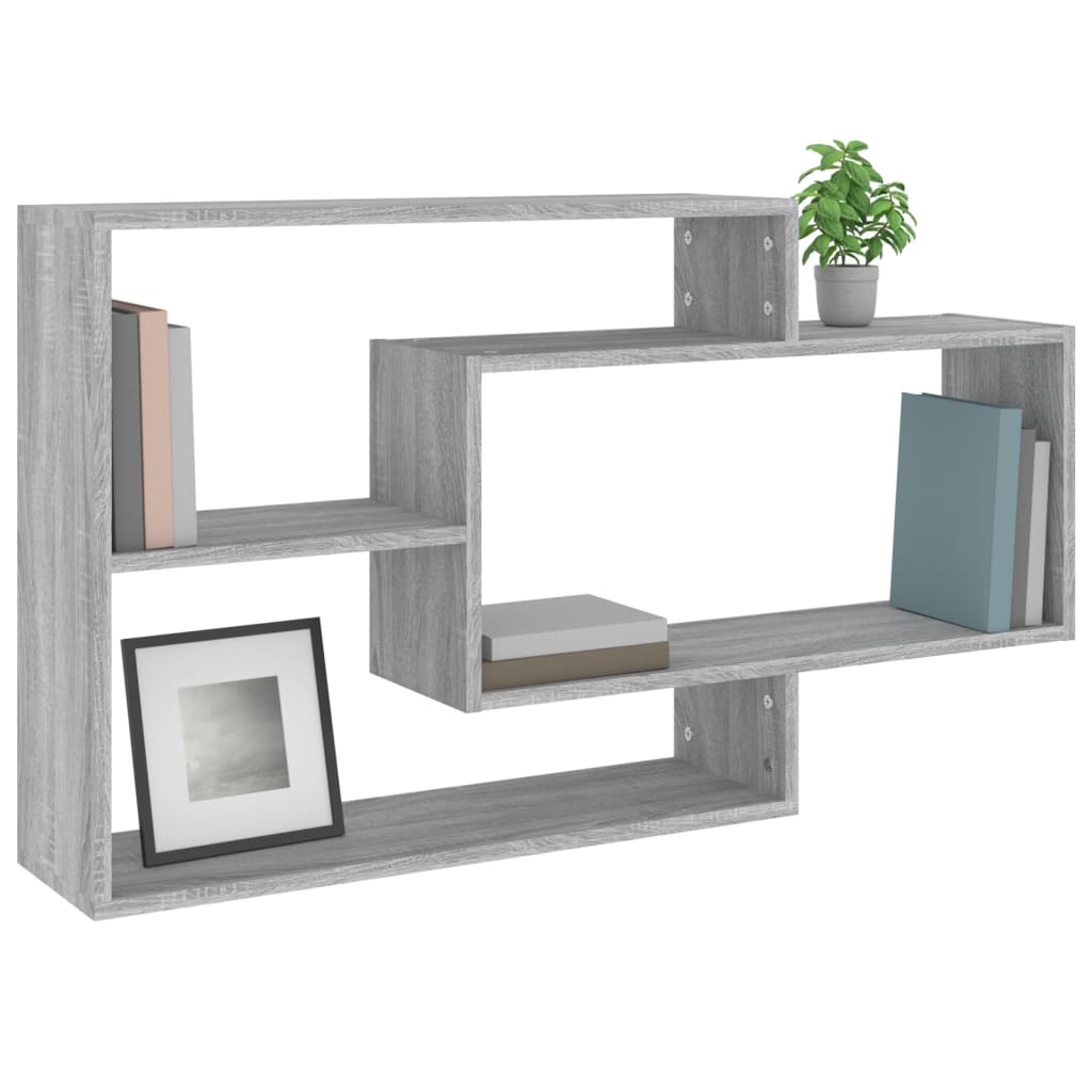 Wall Shelf Grey Sonoma 104x20x58.5 cm Engineered Wood