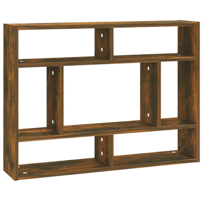 Wall Shelf Smoked Oak 75x16x55 cm Engineered Wood