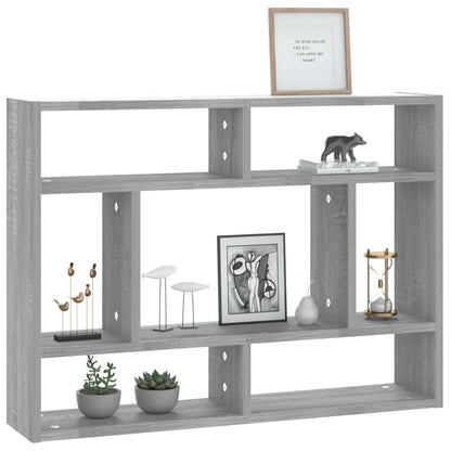 Wall Shelf Grey Sonoma 75x16x55 cm Engineered Wood