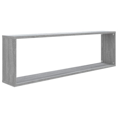 Wall Cube Shelves 2 pcs Grey Sonoma 100x15x30 cm Engineered Wood