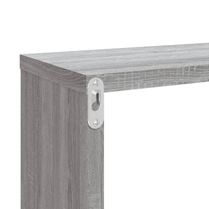 Wall Cube Shelves 2 pcs Grey Sonoma 80x15x26.5 cm Engineered Wood