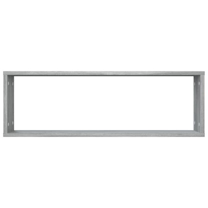 Wall Cube Shelves 4 pcs Grey Sonoma 80x15x26.5 cm Engineered Wood