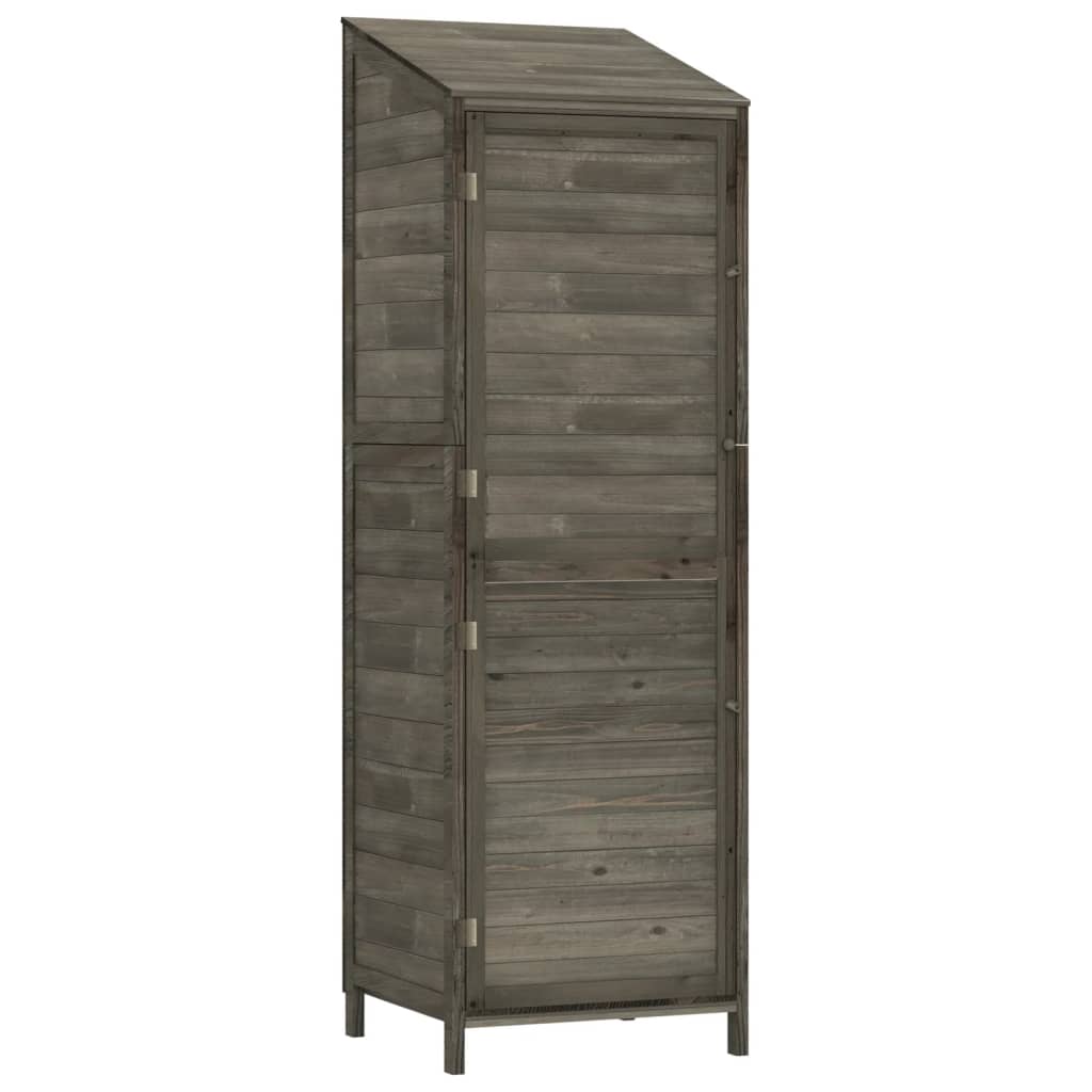 Garden Shed Anthracite 55x52x174.5 cm Solid Wood Fir