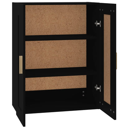 Wall Cabinet Black 69.5x32.5x90 cm Engineered Wood