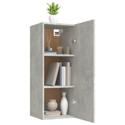 Wall Cabinet Concrete Grey 34.5x34x90 cm Engineered Wood