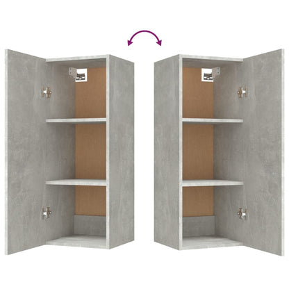 Wall Cabinet Concrete Grey 34.5x34x90 cm Engineered Wood