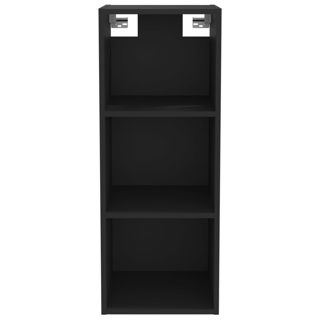 Wall Cabinet Black 34.5x32.5x90 cm Engineered Wood