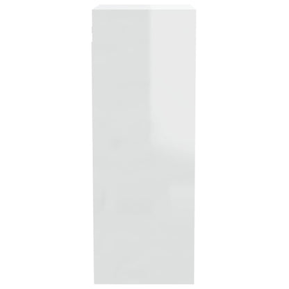 Wall Cabinet High Gloss White 34.5x32.5x90 cm Engineered Wood