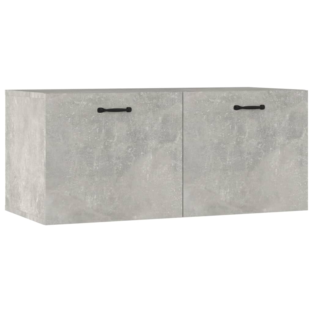 Wall Cabinet Concrete Grey 80x36.5x35 cm Engineered Wood