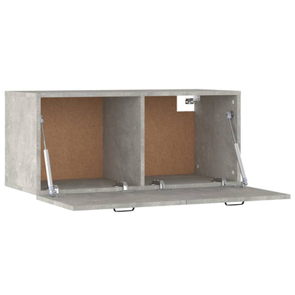 Wall Cabinet Concrete Grey 80x36.5x35 cm Engineered Wood