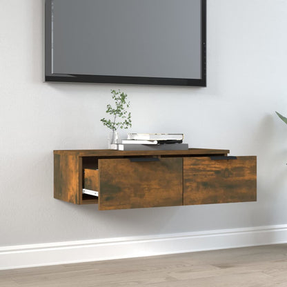 Wall Cabinet Smoked Oak 68x30x20 cm Engineered Wood