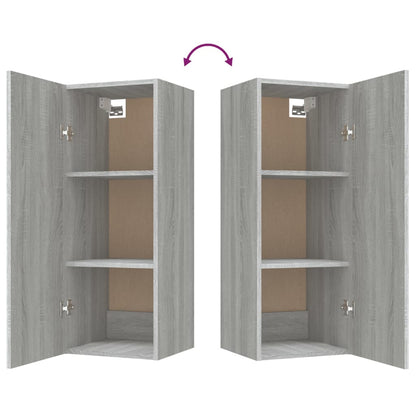 Wall Cabinet Grey Sonoma 34.5x34x90 cm Engineered Wood