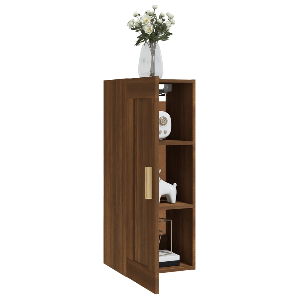 Wall Cabinet Brown Oak 35x34x90 cm Engineered Wood