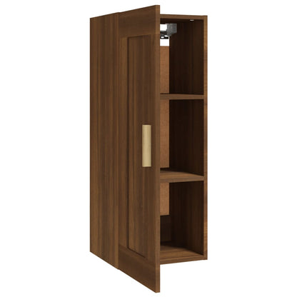 Wall Cabinet Brown Oak 35x34x90 cm Engineered Wood