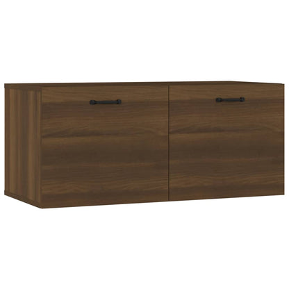 Wall Cabinet Brown Oak 80x36.5x35 cm Engineered Wood