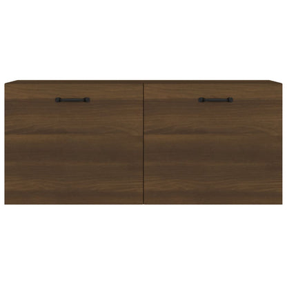 Wall Cabinet Brown Oak 80x36.5x35 cm Engineered Wood