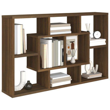 Wall Shelf Brown Oak 85x16x52.5 cm Engineered Wood