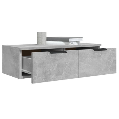 Wall Cabinets 2 pcs Concrete Grey 68x30x20 cm Engineered Wood