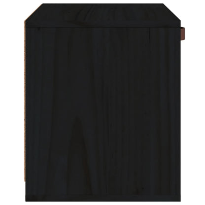 Wall Cabinet Black 40x30x35 cm Solid Wood Pine