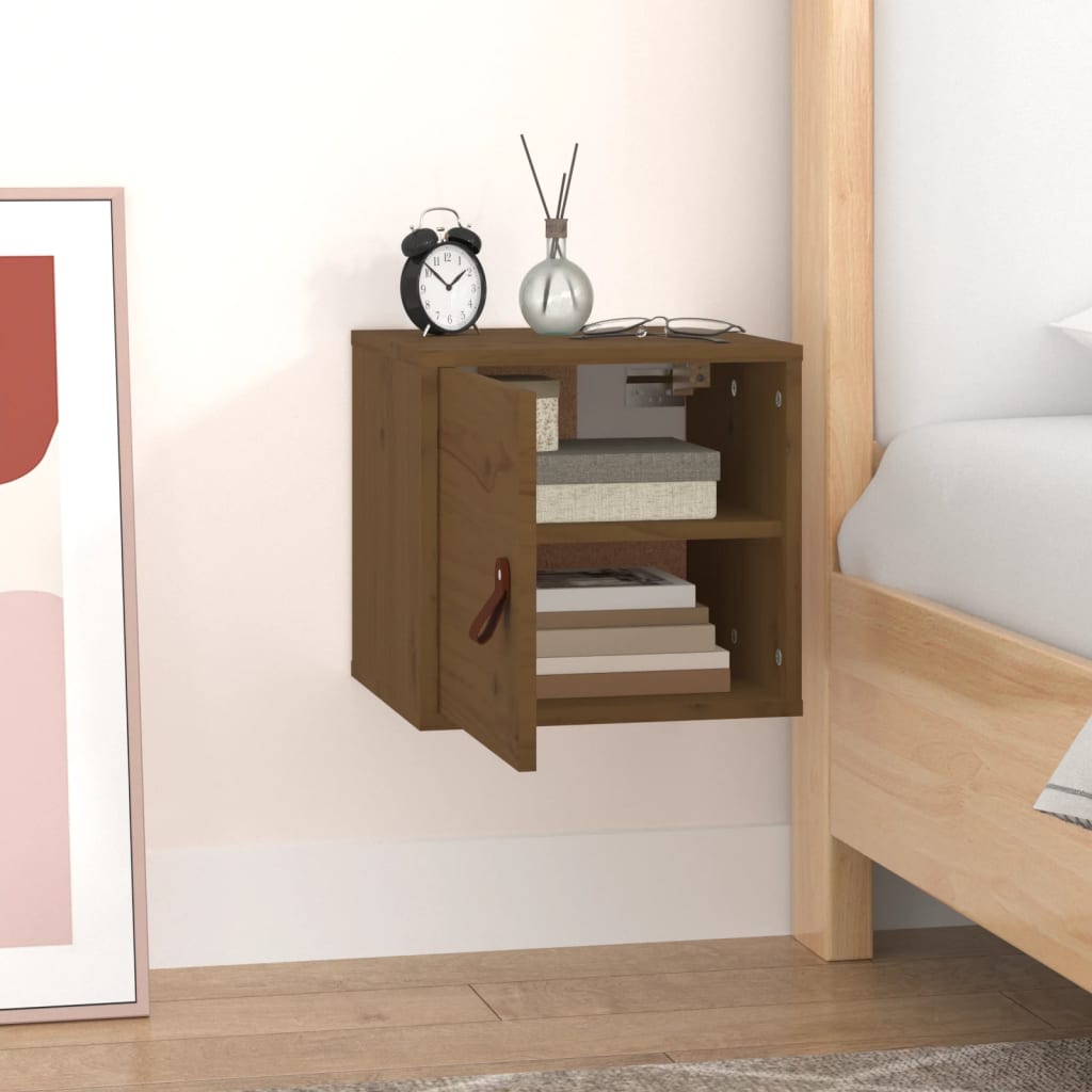 Wall Cabinet Honey Brown 31.5x30x30 cm Solid Wood Pine