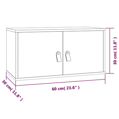 Wall Cabinet Honey Brown 60x30x30 cm Solid Wood Pine