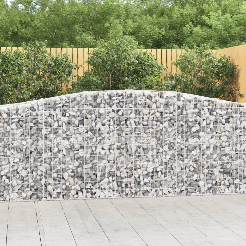 Arched Gabion Baskets 3 pcs 400x50x100/120 cm Galvanised Iron