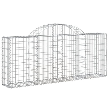 Arched Gabion Baskets 3 pcs 200x30x80/100 cm Galvanised Iron