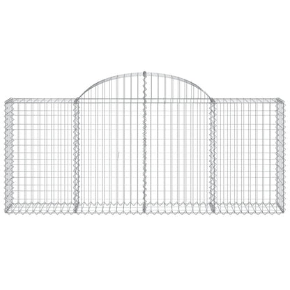 Arched Gabion Baskets 3 pcs 200x30x80/100 cm Galvanised Iron