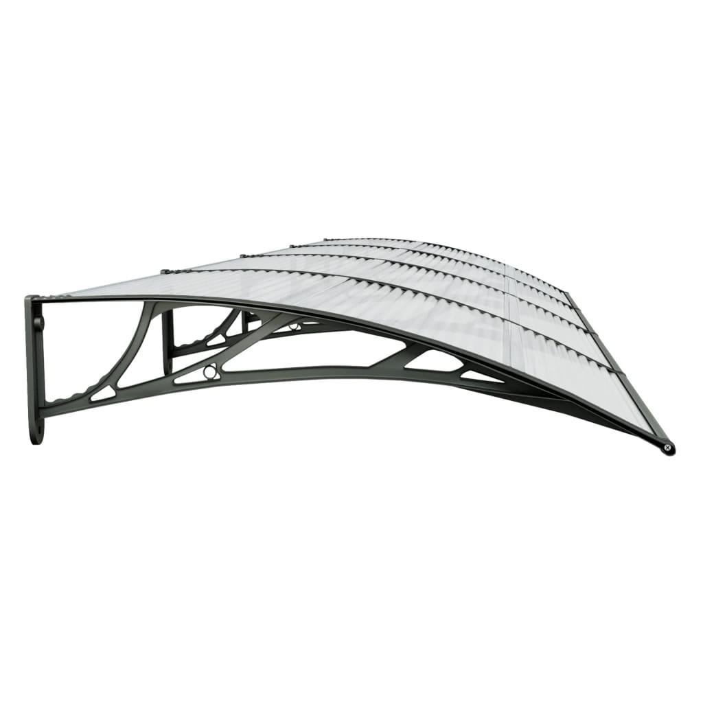 Door Canopy Black 400x100 cm Polycarbonate