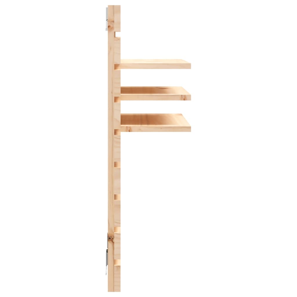 Wall-mounted Bedside Shelves 2 pcs Solid Wood Pine