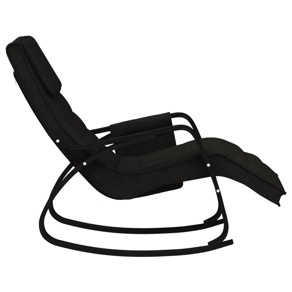 Rocking Chair Black Fabric