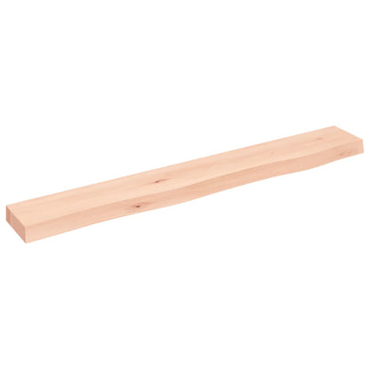 Wall Shelf 80x10x4 cm Untreated Solid Wood Oak