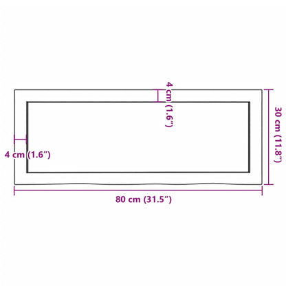 Wall Shelf 80x30x(2-6) cm Untreated Solid Wood Oak