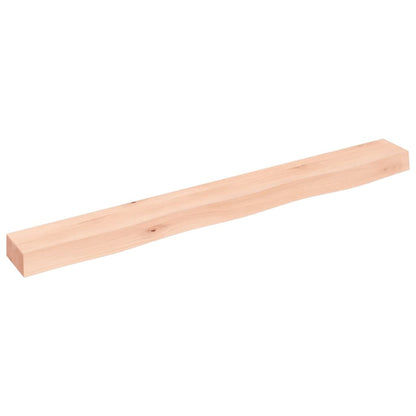 Wall Shelf 100x10x6 cm Untreated Solid Wood Oak