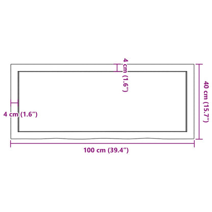 Wall Shelf 100x40x(2-6) cm Untreated Solid Wood Oak