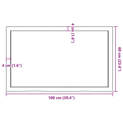 Wall Shelf 100x60x(2-6) cm Untreated Solid Wood Oak