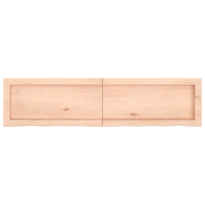 Wall Shelf 120x30x(2-6) cm Untreated Solid Wood Oak