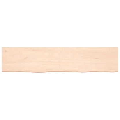 Wall Shelf 180x40x(2-4) cm Untreated Solid Wood Oak