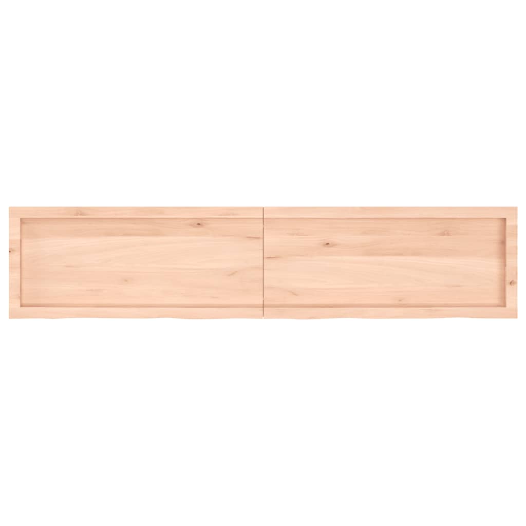 Wall Shelf 180x40x(2-4) cm Untreated Solid Wood Oak