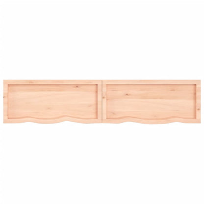 Wall Shelf 180x40x(2-6) cm Untreated Solid Wood Oak