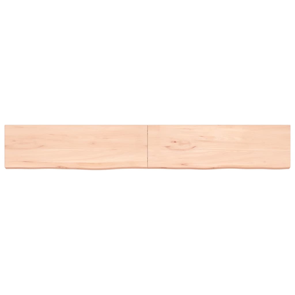 Wall Shelf 200x30x(2-4) cm Untreated Solid Wood Oak