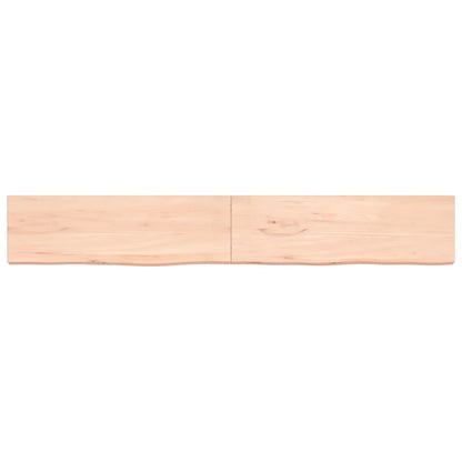 Wall Shelf 200x30x(2-4) cm Untreated Solid Wood Oak