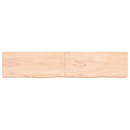 Wall Shelf 200x40x(2-6) cm Untreated Solid Wood Oak